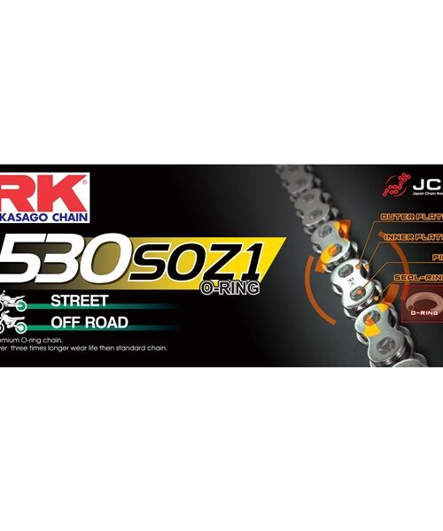 RK EXCEL Chain - 530XSOZ1 Road & Off-Road X'ring Chain