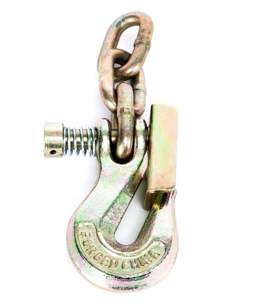 Portable Winch Grab Hook with Latch & 3 Chain Links
