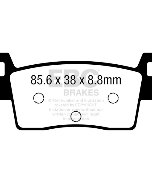 EBC  “R“ Long Life Sintered Brake Pad Sintered metal - Rear left, Rear right