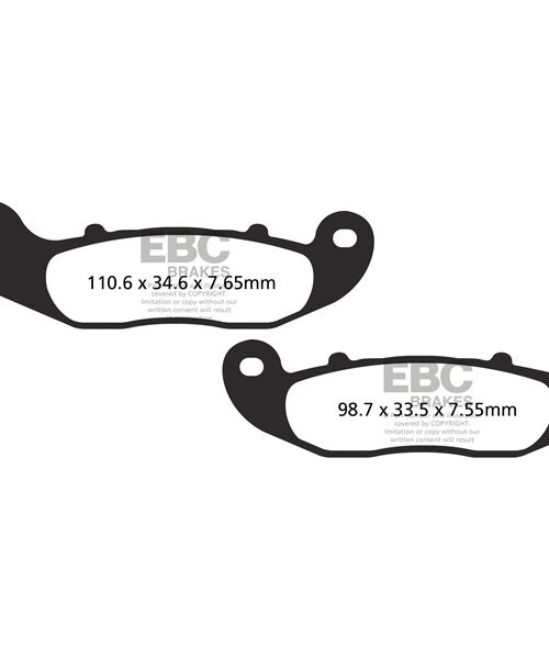 EBC  Organic Brake Pad Organic - Front left
