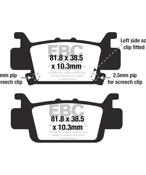 EBC  SXR Brake Pad Sintered metal - Rear left