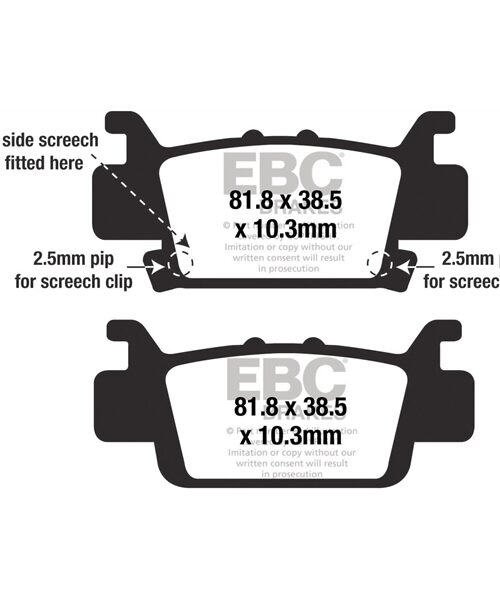 EBC  SXR Brake Pad Sintered metal - Rear right