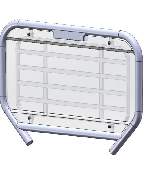 Direction 2 Rear Windshield - Scratch Resistant Fits Kawasaki