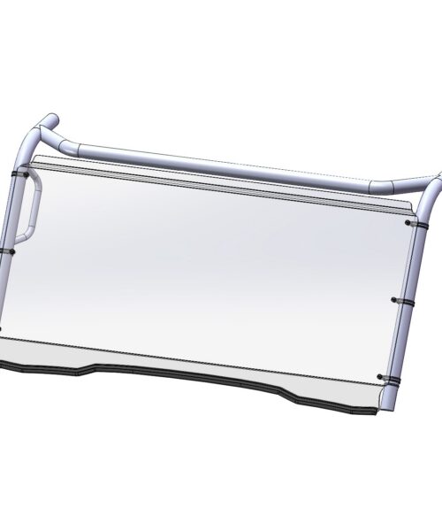 Direction 2 Full Windshield - Scratch resistant Fits Kawasaki