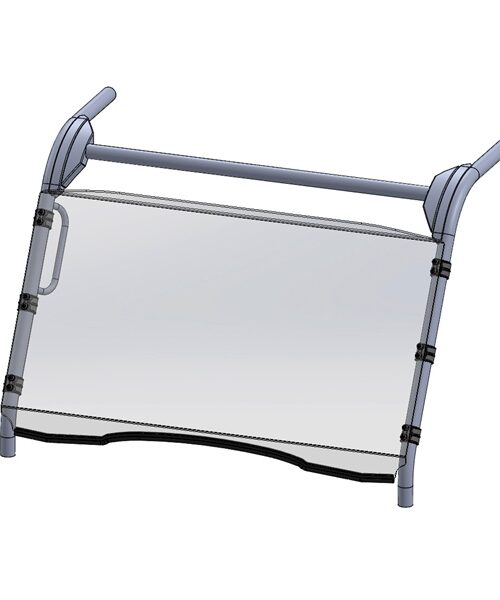 Direction 2 Full Windshield - Scratch resistant Fits Kawasaki