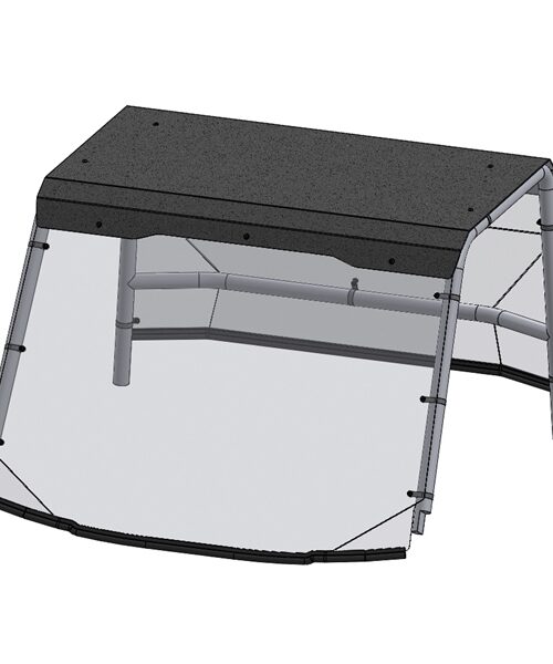 Direction 2 Windshield with Roof - Scratch Resistant Fits Polaris
