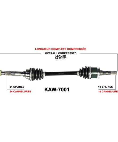 TrakMotive Complete Axle Fits Kawasaki