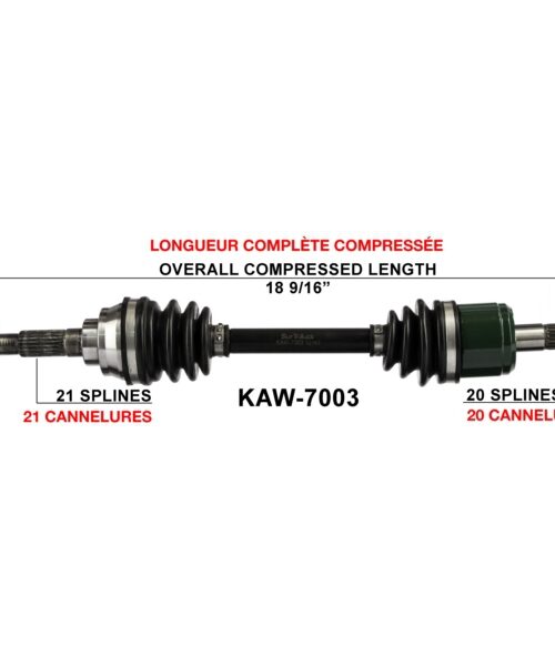 TrakMotive Complete Axle Fits Kawasaki