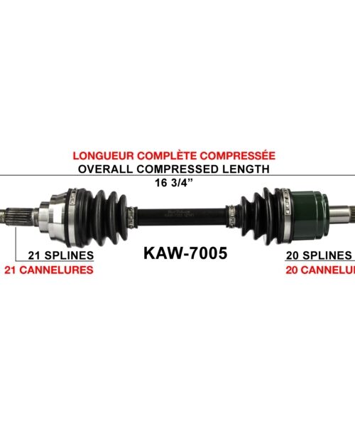 TrakMotive Complete Axle Fits Kawasaki