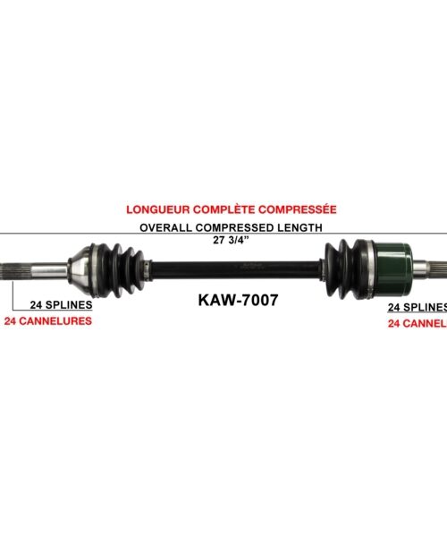 TrakMotive Complete Axle Fits Kawasaki