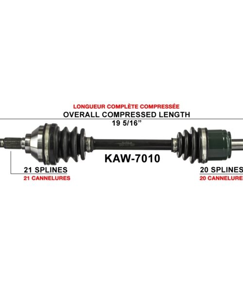 TrakMotive Complete Axle Fits Kawasaki