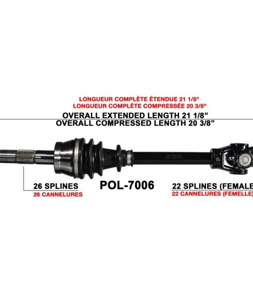 TrakMotive Complete Axle Fits Polaris