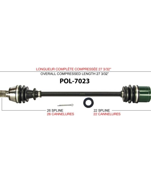 TrakMotive Complete Axle Fits Polaris