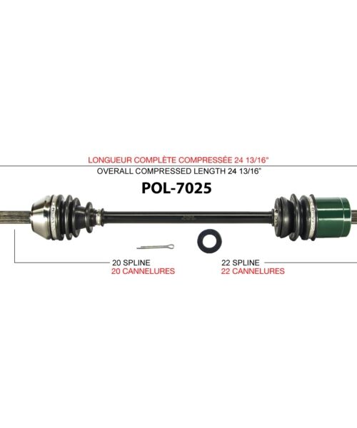 TrakMotive Complete Axle Fits Polaris