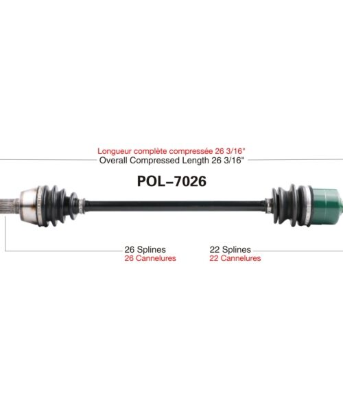 TrakMotive Complete Axle Fits Polaris