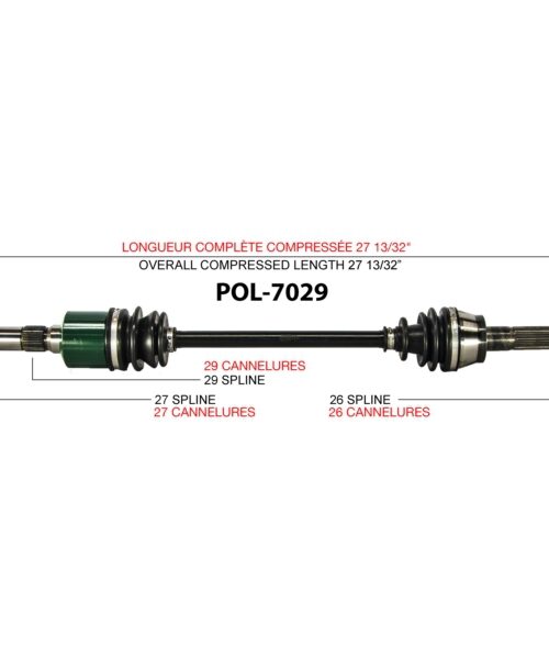 TrakMotive Complete Axle Fits Polaris