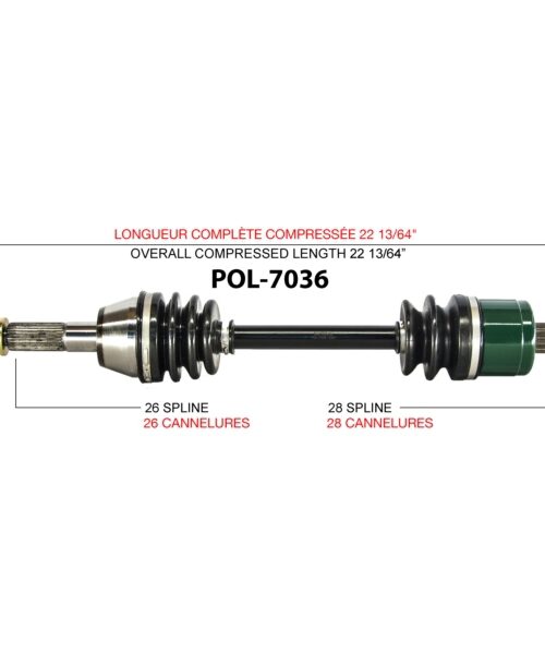 TrakMotive Complete Axle Fits Polaris