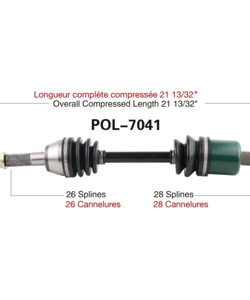 TrakMotive Complete Axle Fits Polaris
