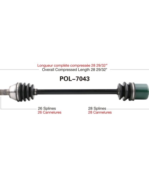 TrakMotive Complete Axle Fits Polaris