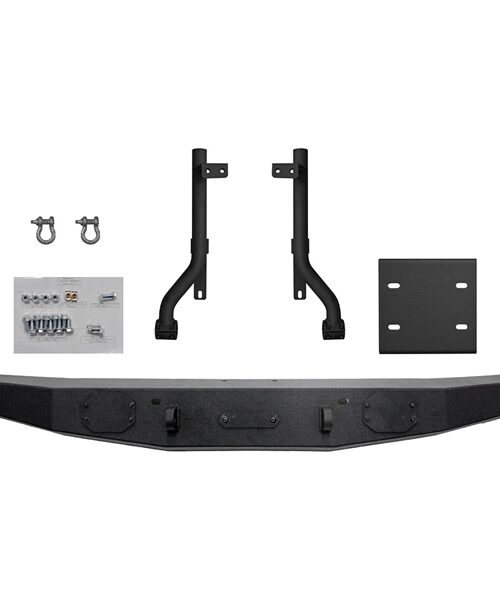 Super ATV Rear Bumper Winch Ready Front - Steel, Diamond texture - Fits Kawasaki
