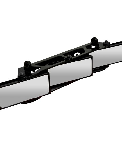 Super ATV 3 Panel Rear View Mirror 1.75" Clamp-On