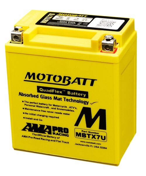 Motobatt Quadflex AGM Battery MBTX7U
