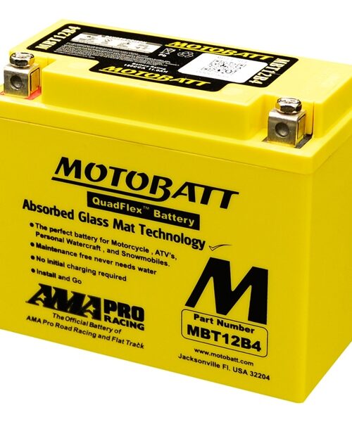 Motobatt Quadflex AGM Battery MBT12B4