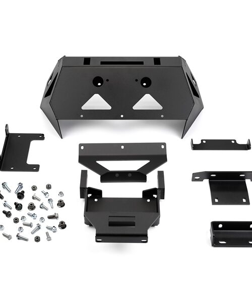 Warn Bumper with Light Port Front - Steel - Fits Polaris