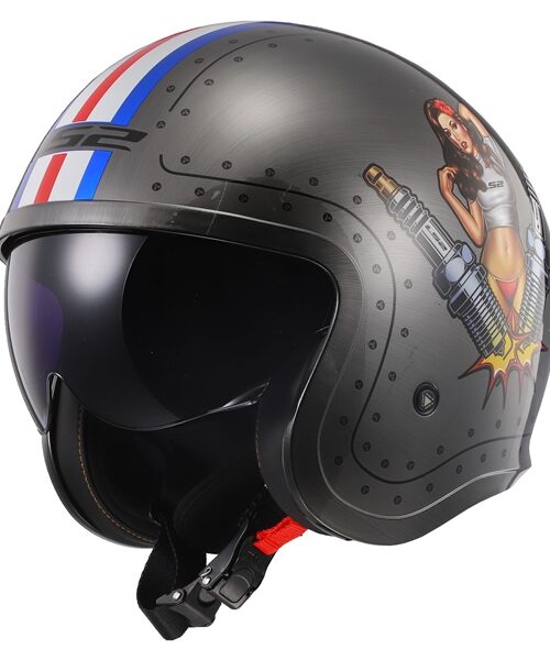 LS2 Spitfire Open-Face Helmet Spark