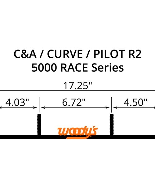 WOODYS Carbide Runner Ski Curve