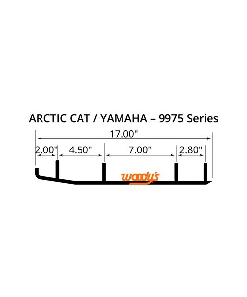 WOODYS Carbide Runner Fits Arctic cat