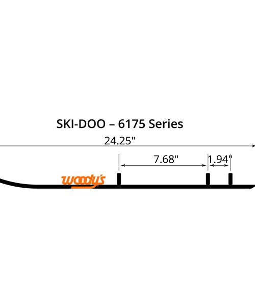 WOODYS Carbide Runner Fits Ski-doo