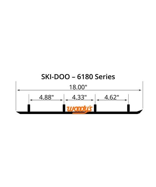WOODYS Carbide Runner Fits Ski-doo