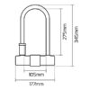 Oxford Products Magnum Duo U-lock with Bracket and Cable - Image 2