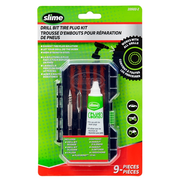 SLIME Drill Bit Tire Plug Kit 071469
