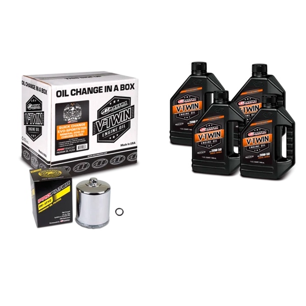 Maxima V-Twin Oil Change Kit 20W50