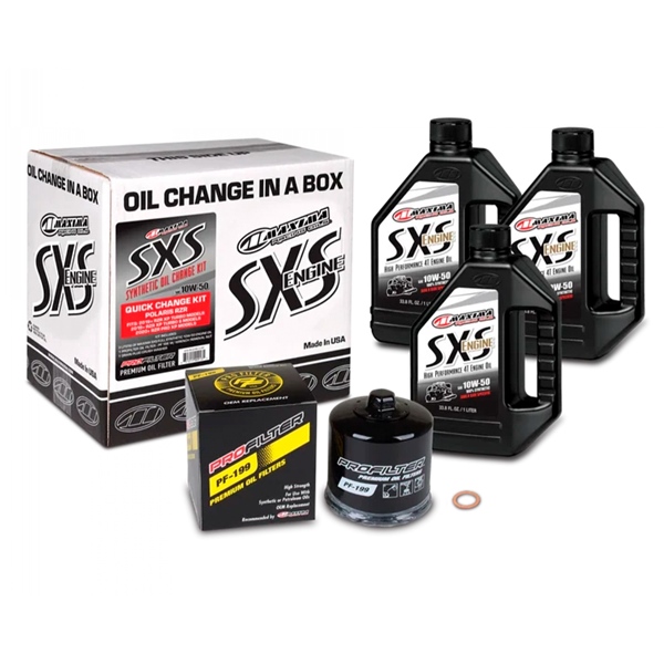 Maxima SXS Quick Oil Change Kit - Polaris Turbo 10W50