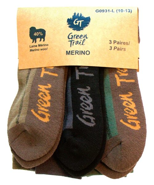 Green Trail Merino Wool Socks Men, Women