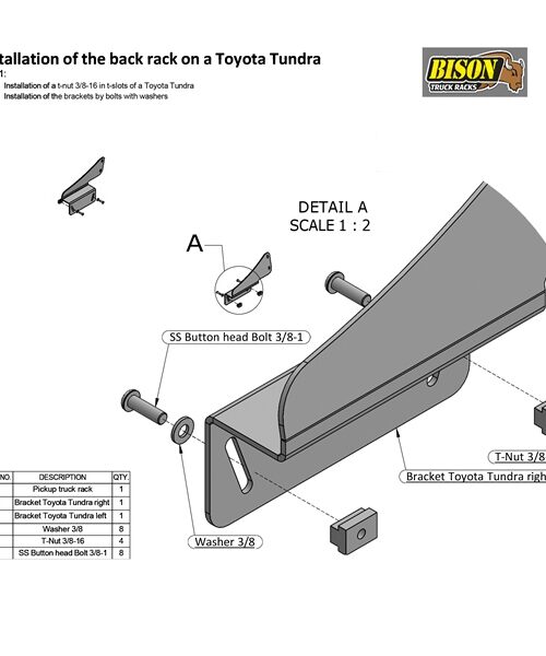 Bison Bumpers Mounting Bracket