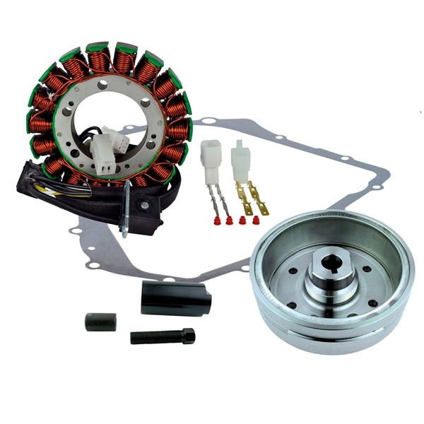 Kimpex HD Stator, Flywheel, Flywheel Puller and Crankcase Cover Gasket Kit Fits Arctic cat, Fits Suzuki - 345541