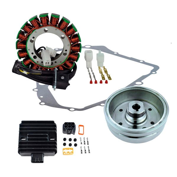 Kimpex HD Stator, Regulator, Improved Magneto Flywheel and Crankcase Cover Gasket Kit Fits Suzuki - 345545