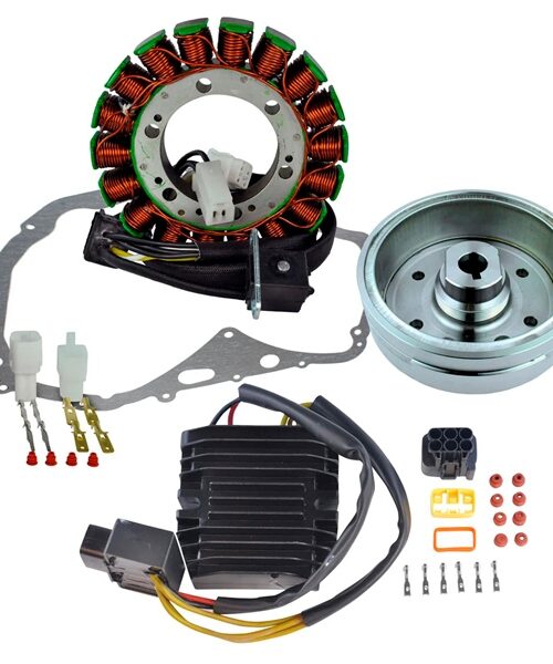 Kimpex HD Stator, Mosfet Regulator, Improved Magneto Flywheel and Crankcase Cover Gasket Kit Fits Suzuki - 345552