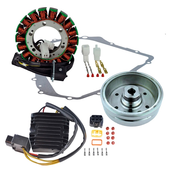 Kimpex HD Stator, Regulator, Improved Magneto Flywheel and Crankcase Cover Gasket Kit Fits Suzuki - 345553