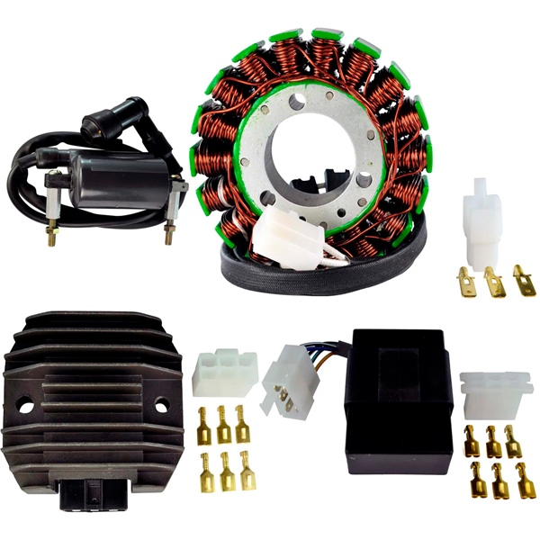 Kimpex HD Stator, CDI Box, Regulator and Ignition Coil Kit Fits Kawasaki - 345558