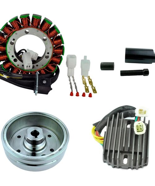 Kimpex HD Stator, Regulator, Improved Magneto Flywheel, Crankcase Cover Gasket Kit and Puller Fits Arctic cat - 345575