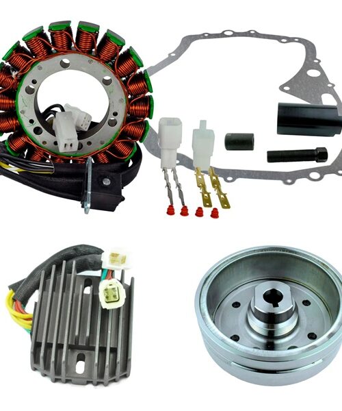 Kimpex HD Stator, Regulator, Improved Magneto Flywheel, Crankcase Cover Gasket Kit and Puller Fits Arctic cat - 345579