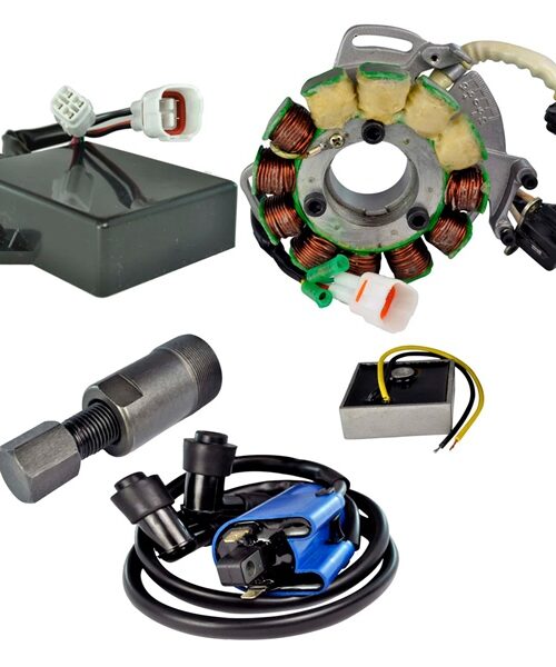 Kimpex HD Stator 200W, Regulator, CDI Box, Ignition Coil and Flywheel Puller Kit Fits Yamaha - 345586