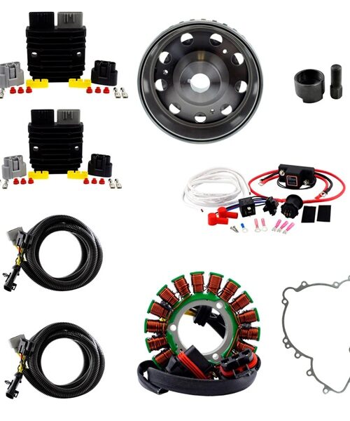 Kimpex HD 900W SPLYT Stator, Regulator, Dual Battery Isolator, Flywheel, Puller and Gasket Fits Polaris - 345603