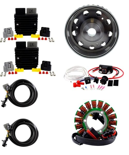 Kimpex HD 900W SPLYT Stator, Regulator, Dual Battery Isolator and Flywheel Fits Polaris - 345606
