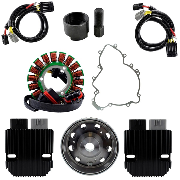 Kimpex HD SPLYT Stator, Revolt Regulator, Flywheel and Gasket Kit Fits Polaris - 345613